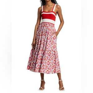 NWOT Tanya Taylor Gianna Floral Midi Dress